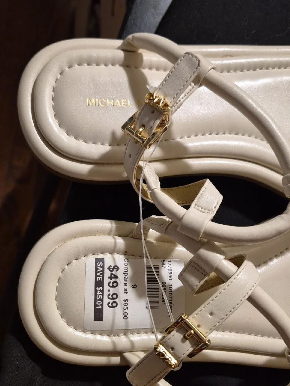 Michael Kors White Braided T-Strap Sandals Brand New! Never Worn!